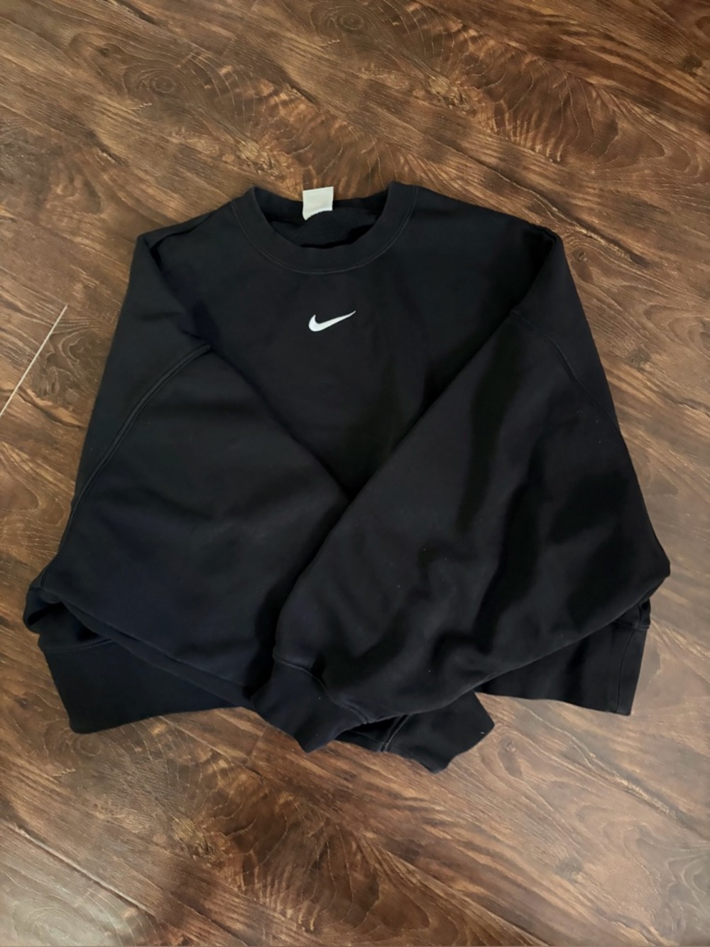 Nike Sportswear Phoenix Fleece Over-Oversized Crew-Neck Sweatshirt Black Size m - Picture 2 of 4